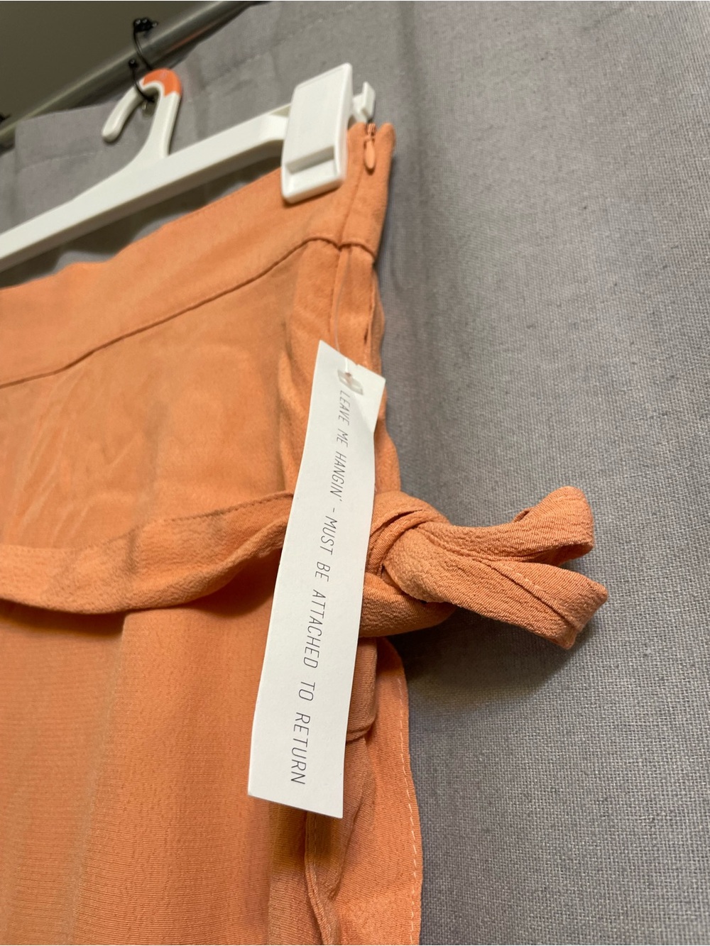 Flynn Skye Peach Wide-Leg Jumpsuit with Tie Waist - Picture 6 of 10